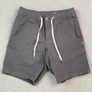 Vuori Gray Ripstop Drawstring Shorts 8” Inseam Men’s Size S Small